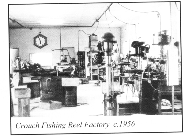 Crouch Fishing Reel Factory inside c1956